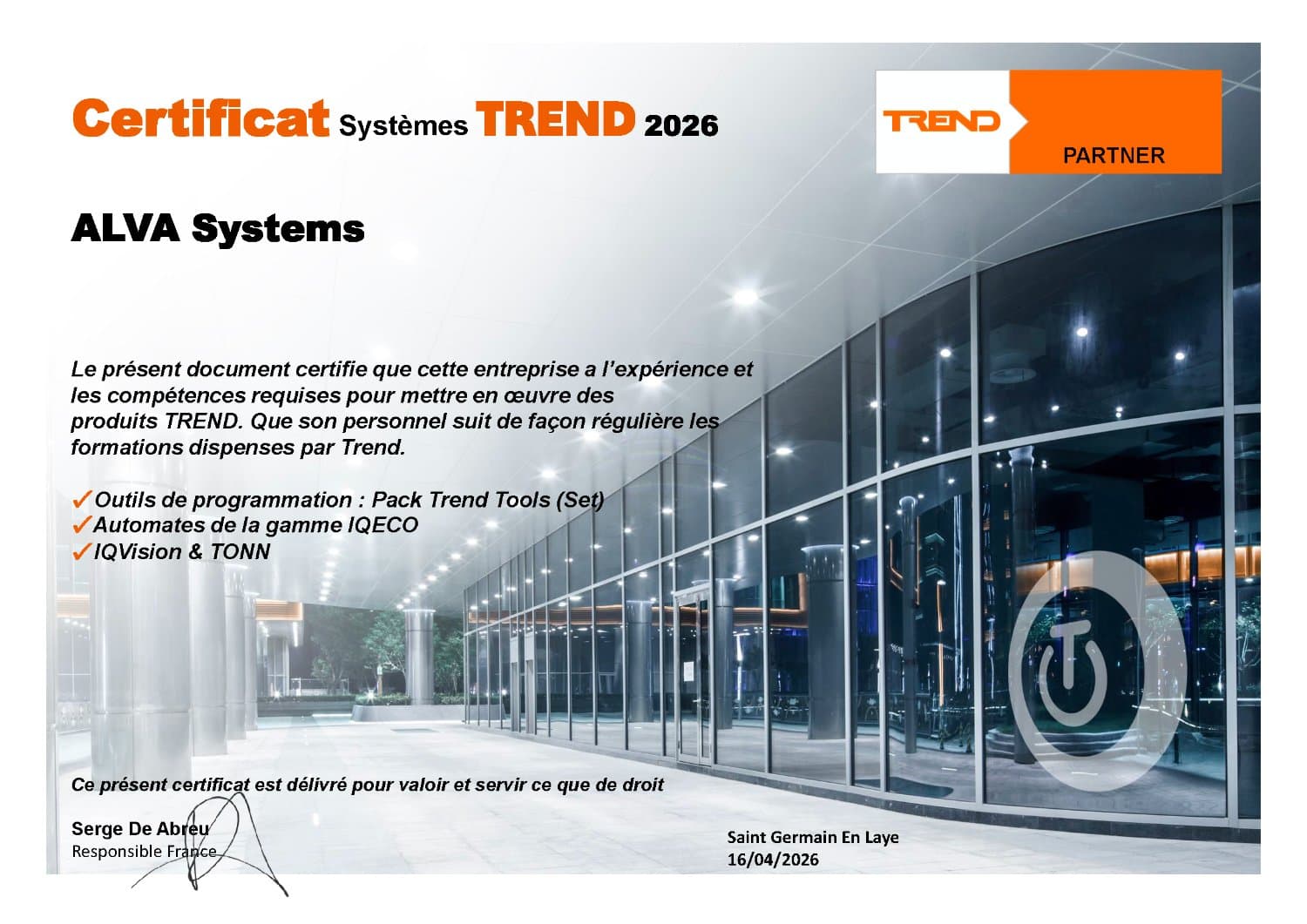Trend Control Systems Partner